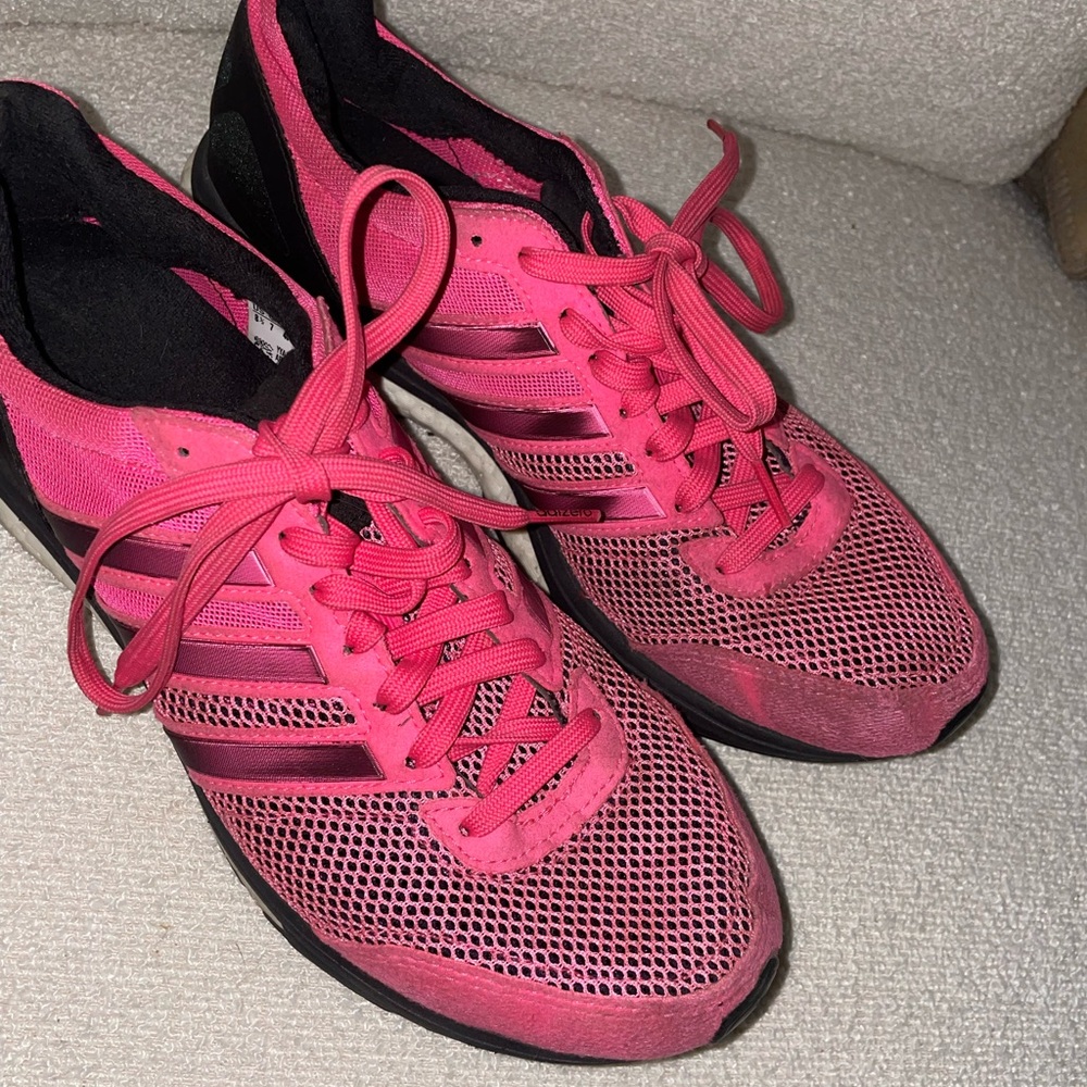 Adidas Adizero Boston‎ Boost Hot Pink Running Athletic Tennis Shoes